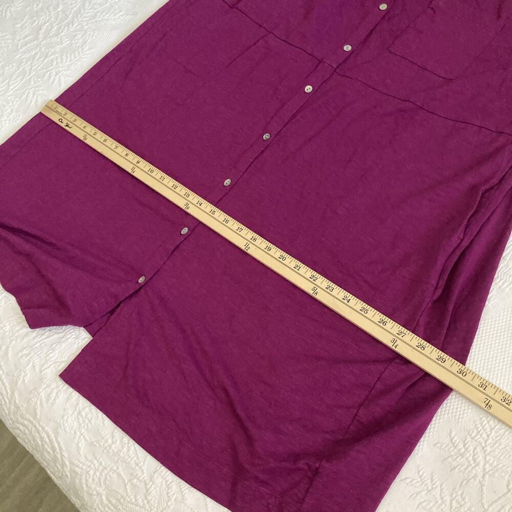 J Jill purple Knit Shirt Dress Cotton Blend Short Sleeve stretch Plus size 3X - Picture 7 of 13